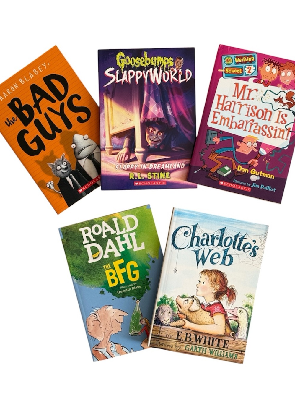 BUNDLE OF 5 PAPERBACK CHILDREN’S CHAPTER BOOKS GRADES 2-4 NWT NEVER A PAGE TURNE